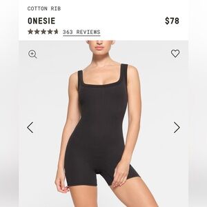 Black Cotton Rib Onesie